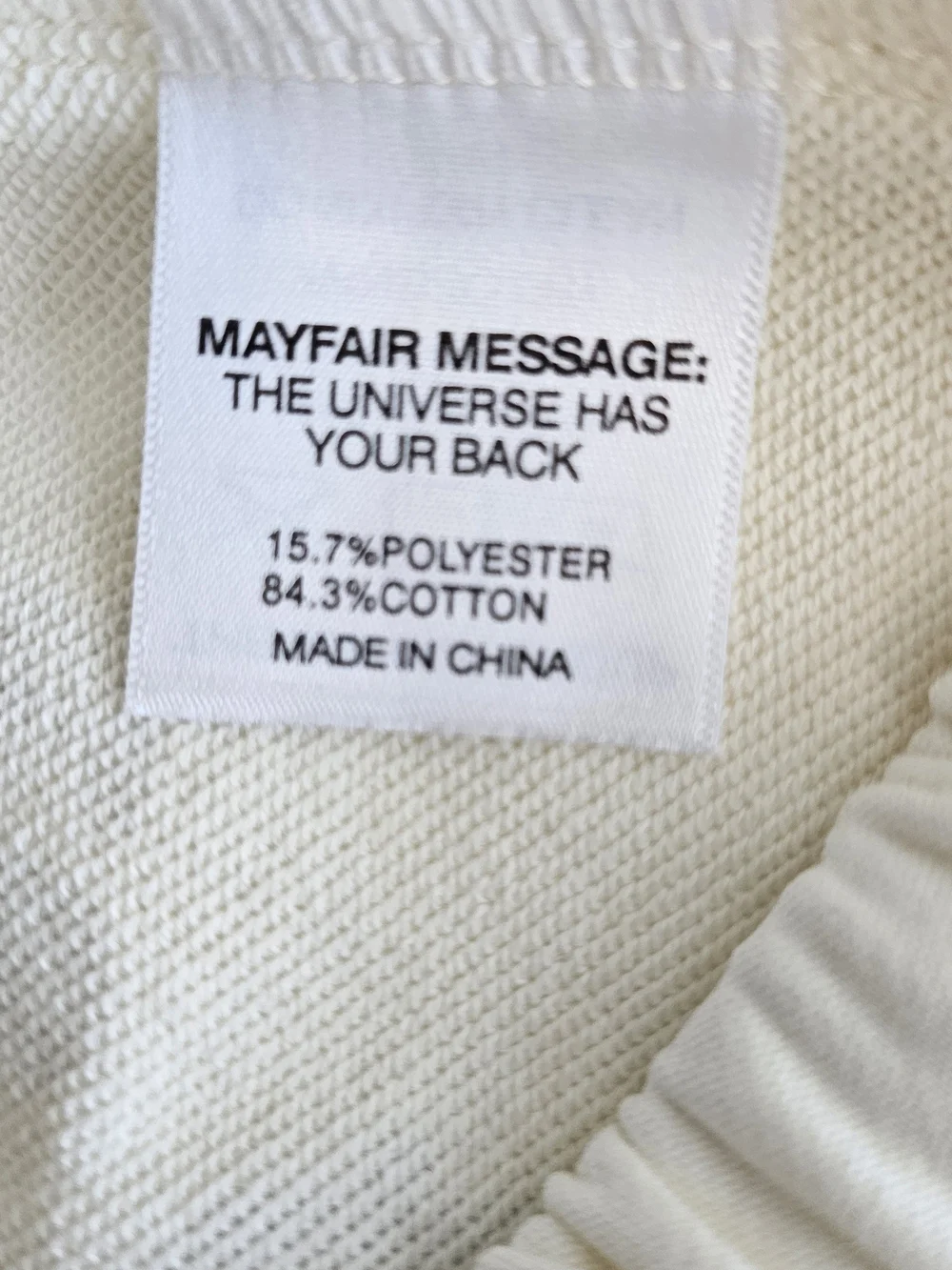 Mayfair Affirmations Cream Multi Graphic Athletic Shorts Women's Sz Small/Medium - Picture 5 of 9